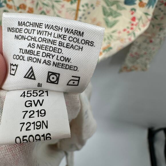 Hanna Andersson Floral Long Sleeve Cotton Princess Seam Dress // 150 or US 12 - Picture 8 of 11